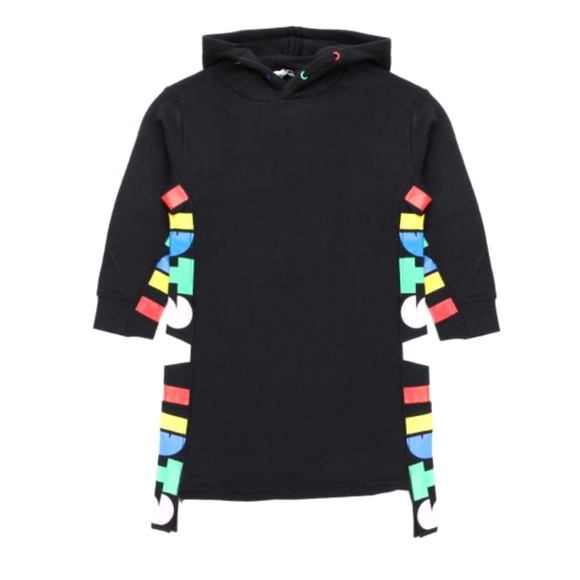 Stella McCartney Kids STELLA LOGO Sweater Dress Black Size 3 - Picture 2 of 12